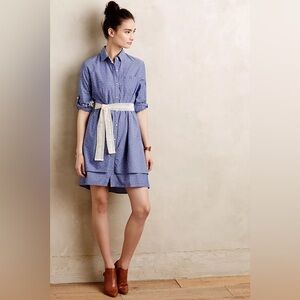 Anthropologie Isabella Sinclair Speckled Tier Shirtdress - Size S